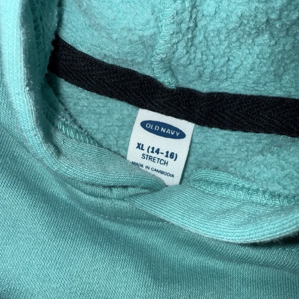 Old Navy Teal Blue Skater‎ Skateboard Hoodie Boys XL